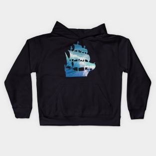 Sail the Ocean Galleon Kids Hoodie